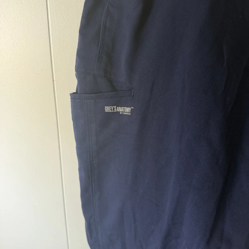 Grey's Anatomy Barco Harper Scrub Pants Small Indigo Navy Blue Style GVSP509 NWT - Picture 3 of 11